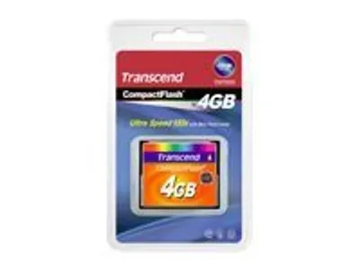 Produktbild von Transcend TS4GCF133, 4 GB, Kompaktflash, MLC, 50 MB/s, 20 MB/s, Schwarz