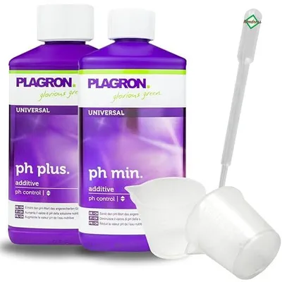 Obrázek produktu pro Plagron pH+ Plus 500 ml + pH- Minus 500 ml v sadě pro pěstování – prostředek ke snížení pH Rostliny Pěstování Pěstování v interiéru Dolů