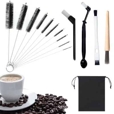Kaffeebürsten-Set, 15-tlg., mit 10 Reinigungsbürsten