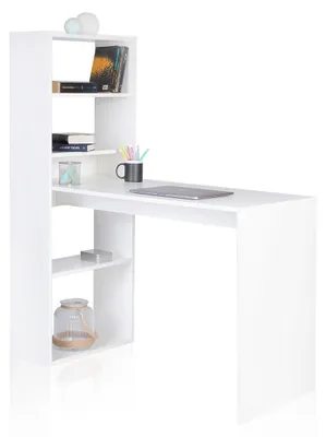 Imagen del producto de duehome -Mesa de escritorio con estantería 120x50 cm Qanik