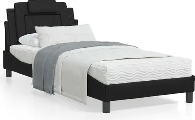 Produktbild von CLORIS Bettgestell mit LED Schwarz 90x200 cm Kunstleder 3213994