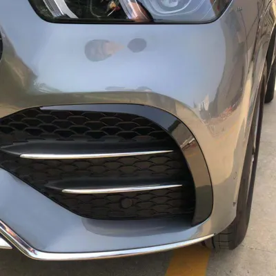 Produktbild von Paar Frontstoßstangen-Entlüftungsblenden-Seitenspoiler links rechts glänzend schwarz Ersatz für Mercedes Benz GLE-Klasse 2019+