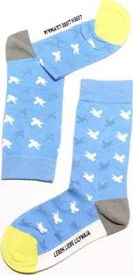 Produktbild von MEGAGROUP 1 Paar Casual Socken Stricksocken Baumwolle Gr. 40-44 hellblau