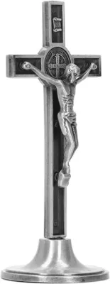 Produktbild von Silbernes Metall Kreuz 1,9x2x4,7 Zoll Handgefertigtes Zinklegierung