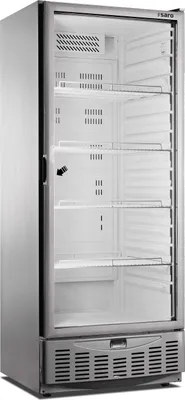 Produktbild von Saro Kühlschrank mit 525 Liter - Edelstahl, 1 Glastür, Umluftventilator