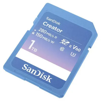 Produktbild von SanDisk Creator, 1 TB, SDXC, Klasse 10, UHS-II, 280 MB/s, 150 MB/s