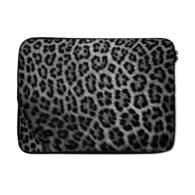 Produktbild von MuchoWow® Laptop Hülle 13 Zoll Pantherdruck - schwarz und weiß Laptoptasche - Laptophülle - Sleeve - Rundumschutz