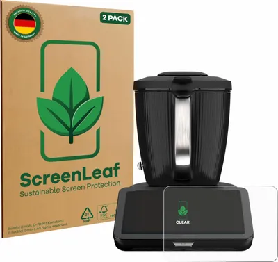 Produktbild von 2x ScreenLeaf Schutzfolie für Vorwerk Bimby TM7 nachhaltiger Displayschutz Display Schutz Folie Klar Transparent
