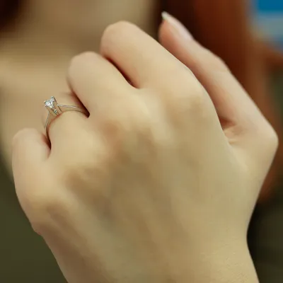 Produktbild von 0,20 Carat Diamant Solitär Ring 14 Karat Weißgold