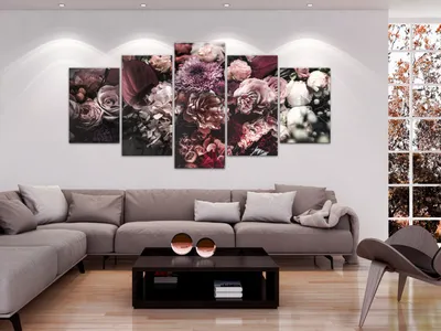 Produktbild von BLUMEN PÄONIEN ROSEN Acrylglasbild Modern Wandbild Glasbild Bilder b-C-0689-k-m