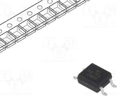 Produktbild von 2x Optokoppler SMD Kanäle: 1  Uce: 80V EL357N-G Optokoppler - ausgang