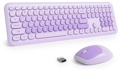 Obrázek produktu pro Bezdrátová klávesnice a myš, 2,4 GHz, klávesnice s rozložením jako u psacího stroje, 104 kláves