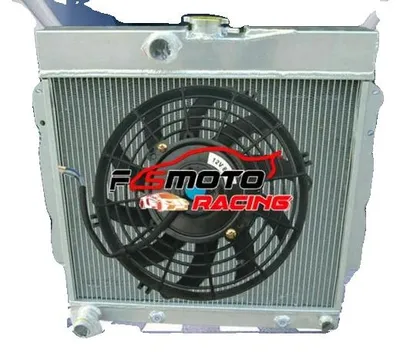 Immagine prodotto di Radiatore in alluminio, dimensioni nucleo 538 mm x 460 mm x 42 mm, dimensioni totali 654 mm x 600 mm x 146 mm, ingresso/uscita 38 mm, numero di file 2, compatibilità con Dodge Mopar 1963-1969