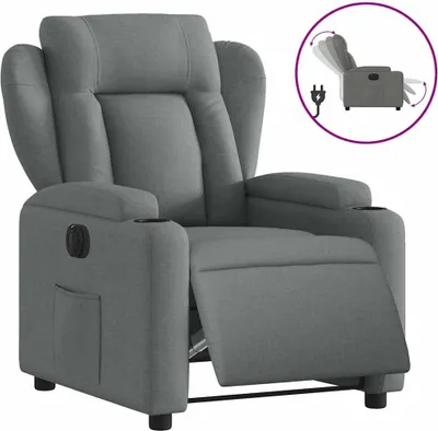 Produktbild von vidaXL Relaxsessel Elektrisch Dunkelgrau Stoff