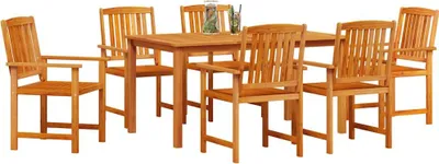 Immagine prodotto di vidaXL Set da pranzo da giardino, 7 pezzi, legno massello di acacia, colore marrone