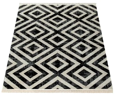 Produktbild von Paco Home Moderner Outdoor Teppich Rauten-Muster Vintage-Look Flachgewebe Wetterfest 120x170 cm