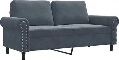Produktbild von vidaXL 2-Sitzer-Sofa Dunkelgrau 140 cm Samt