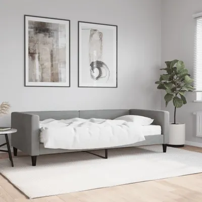 Immagine prodotto di Maison Exclusive - Divano letto con materasso grigio chiaro 90x190 cm in tessuto