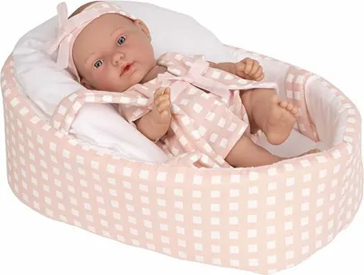 Produktbild von MuÑecas Arias Elegance Pillines Mit Vinylkörper Und Tragewanne 26 Cm Rosa  Rosa One Size