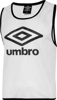 Immagine prodotto di Umbro - Pettorina da allenamento per bambini UO319 (S - M) (Bianco/Nero)