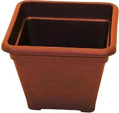 Produktbild von alpfa 841335 Sydney Pflanzkübel quadratisch Kunststoff 40 x 40 x 30 cm terracotta