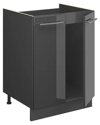 Produktbild von Spülenunterschrank Vicco Fame-Line Anthrazit Hochglanz/Anthrazit 60 cm, Model 65258