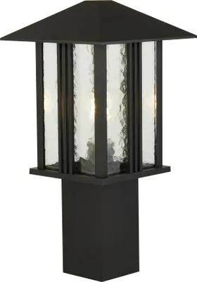 Obrázek produktu pro VENICE 1-světelný venkovní sloupek (výška 450 mm) - černý s VODNÍM SKLEM