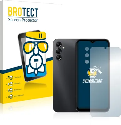 A product shot of a smartphone screen protector packaging and a smartphone.