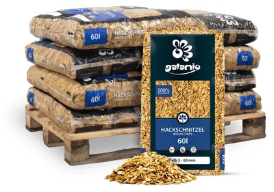 Produktbild von Galamio Holzhackschnitzel Gelb 60l x 12 Sack 720l 12er Palette