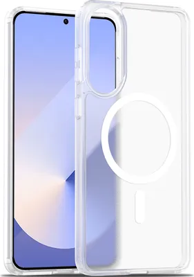 Immagine prodotto di Custodia magnetica per Samsung Galaxy S25 Edge, compatibile con MagSafe, retro trasparente opaco, resistente agli urti Trasparente