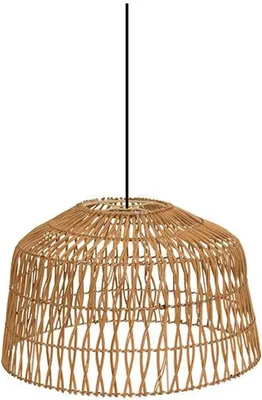 Obrázek produktu pro Závěsné světlo ratan Ø 49 cm černá přírodní E27 boho styl moderní závěsná lampa závěsné světlo vnitřní