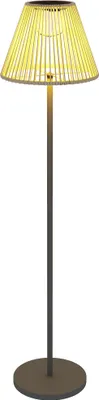 Produktbild von Fortuna Lai Solar Stehlampe Rattan Solarlampen mit Lichtsensor 25 LEDs automatisch Solarleuchte im Boho-Stil IP44 Wasserdichte Solarlampe Outdoor Lampe für Garten Balkon Außen Rasen Ø33x135 cm