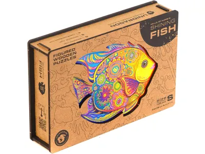 Produktbild von UNIDRAGON Shining Fish 23 x 18 cm 106 Teile Holz-Puzzle