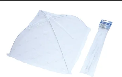 Produktbild von Fliegenhaube 35 x 35 x 20 cm weiß faltbare Speisehaube Insektenschutz