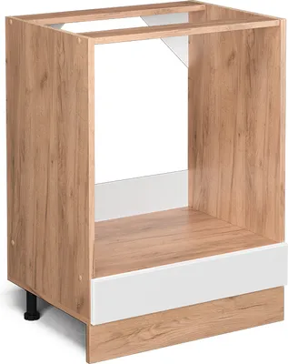 Produktbild von Vicco Herdumbauschrank R-Line, 60 cm ohne Arbeitsplatte, Weiß Hochglanz/Goldkraft Eiche