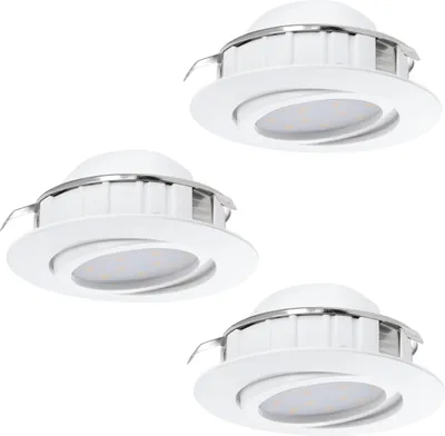 Produktbild von Eglo 95851 Pineda LED Einbauleuchte 3x6W schwenkbar Ø8,4cm Weiss