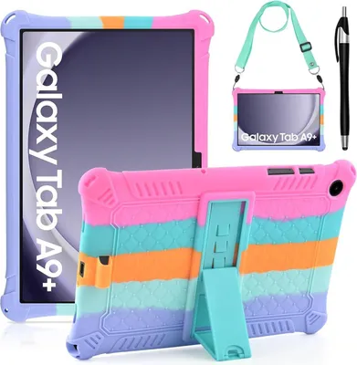 Obrázek produktu pro KATUMO Samsung Galaxy Tab A9 Plus 11" 2023 silikonové pouzdro s popruhem přes rameno a stylusem