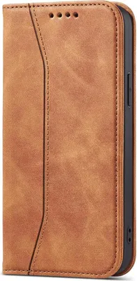 Produktbild von Hülle mit Kartenfach Magnet Fancy Case für iPhone 13 Pro, braun