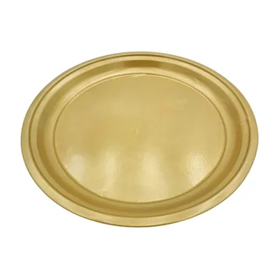 Zdjęcie produktu dla Talerz metalowy Talerz dekoracyjny okrągły złoty 30 cm Talerz na świece Taca na świece Talerz adwentowy Boże Narodzenie