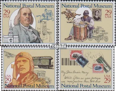 Produktbild von Briefmarken USA 1993 Mi 2390-2393 (kompl.Ausg.) postfrisch Nationales Postmuseum