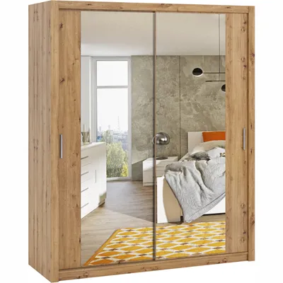 Produktbild von Schiebetürenschrank mit Spiegel 180 BONEY BO09 artisan eiche