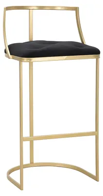 Produktbild von Mauro Ferretti Hocker, Istanbul, Durchmesser 45 x 90 cm, Gold und Schwarz