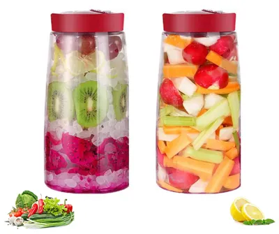 2er Set Fermentationsgläser 2,2 L mit Luftventil, Kimchi-Glasbehälter