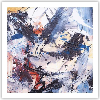 Produktbild von Poster - Poster ohne Rahmen - Abstraktion verschüttet Farben - 60x60 cm - Wand Bild - Wanddeko - Wandbilder - Kunstposter - Wandposter - Bilder - Kunstdruck - Wanddekoration - P2XAC60x60-4383