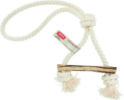 Zdjęcie produktu dla 4DOGS Szarpak dla Psa Naturalny Gryzolina z Poroża i Bawełnianej Liny - Knot rozmiar L easy