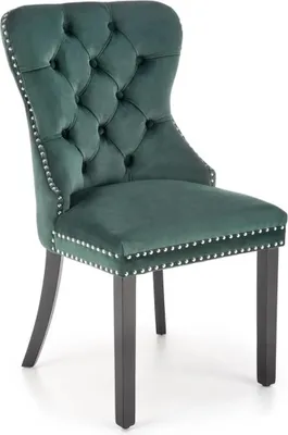 Image de Chaise de salle à manger Miya 54x100x60 cm tissu rembourrée verte