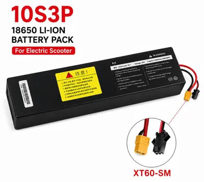Produktbild von 36-V-Lithium-Ionen-Akku - 18650-Batteriepack - 10S3P - 7,8 Ah - Integriertes BMS - XT60-SM-Anschluss - Für E-Scooter und E-Bike
