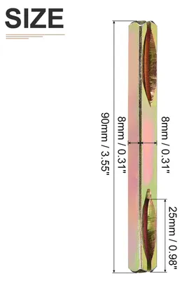 Türknauf Spindel 90x25 mm, Gold, Eisen, 1 Stück