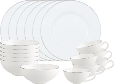 Produktbild von Villeroy & Boch Anmut Platinum No.1 Frühstücks-Set 18-teilig