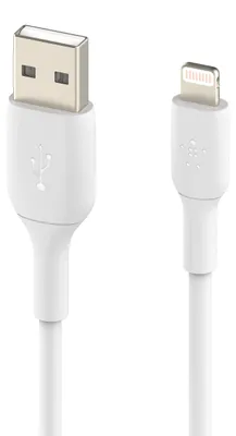 Produktbild von Belkin CAA001BT3MWH, 3 m, Lightning, USB A, Männlich, Männlich, Weiß